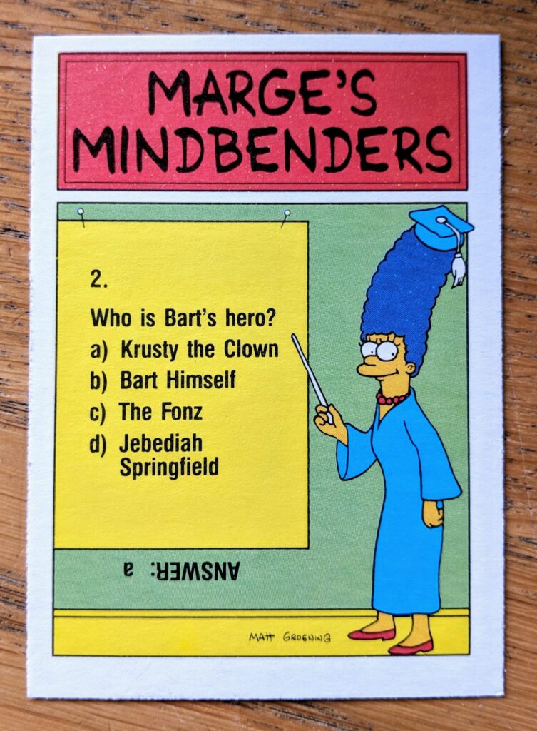 Homer Simpson, Pork Rinds - Topps Trading / Bubblegum Card