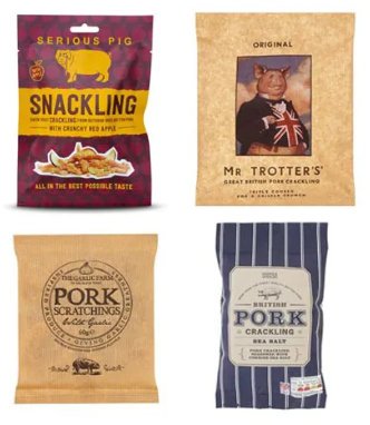 Gentrified posh pork scratchings