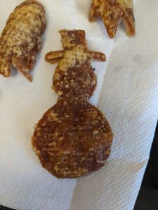 Pork crackling Christmas snowman decoration