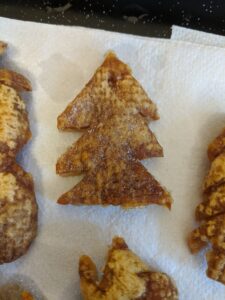 Pork crackling Christmas tree decoration