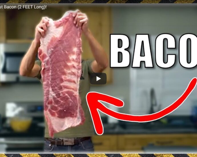 World’s Largest Bacon _ 2 FEET Long