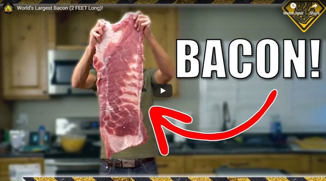 World’s Largest Bacon _ 2 FEET Long