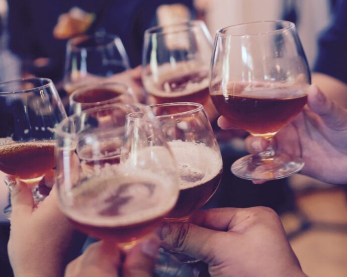 good news from the pub - people drinking beer