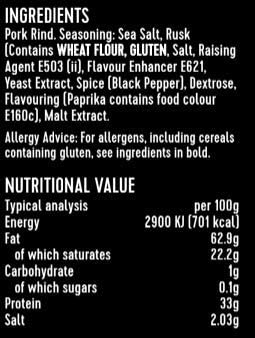 Snaffling Pig Ingredients & Nutritional Values