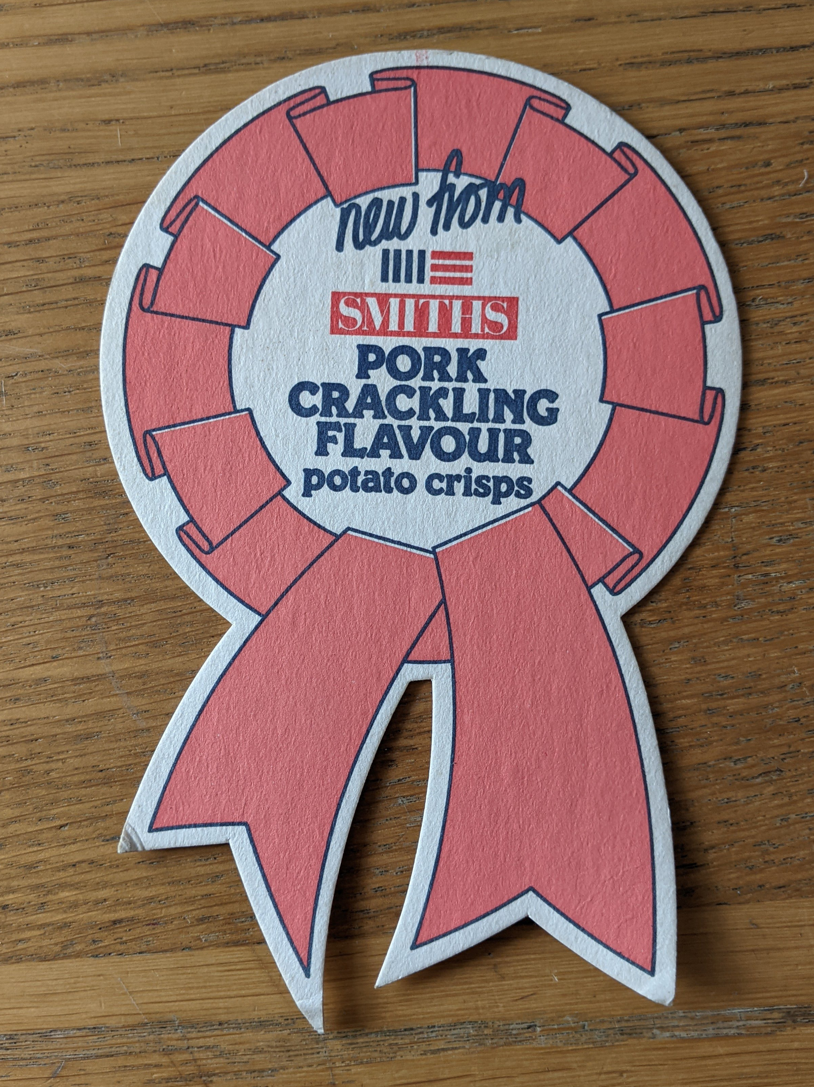 Vintage Smiths Crisps - Pork Crackling Flavour Potato Crisps Beer Mat Front