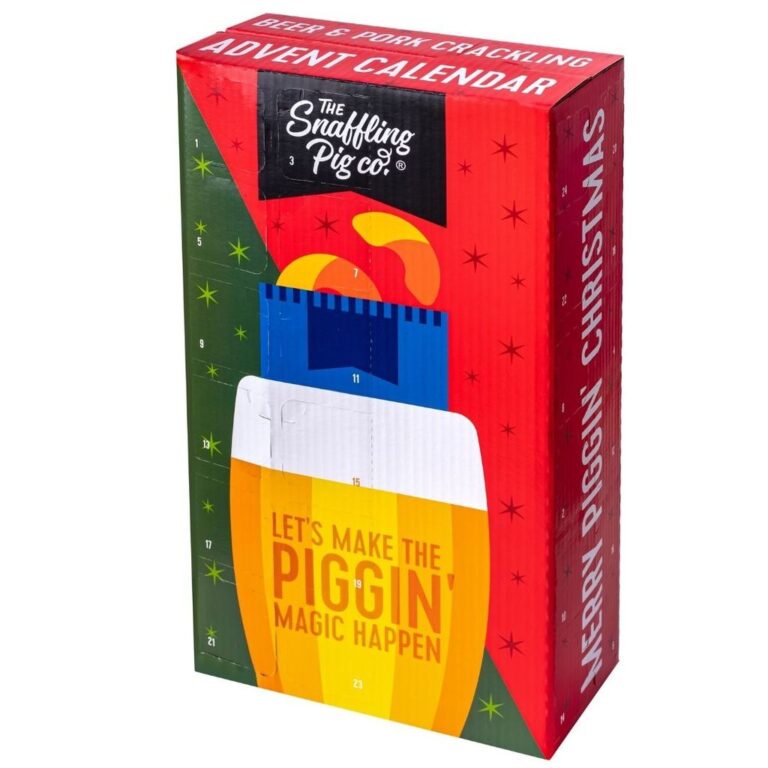 Snaffling Pig Pork Scratchings Advent Calendar 2021 - with beer