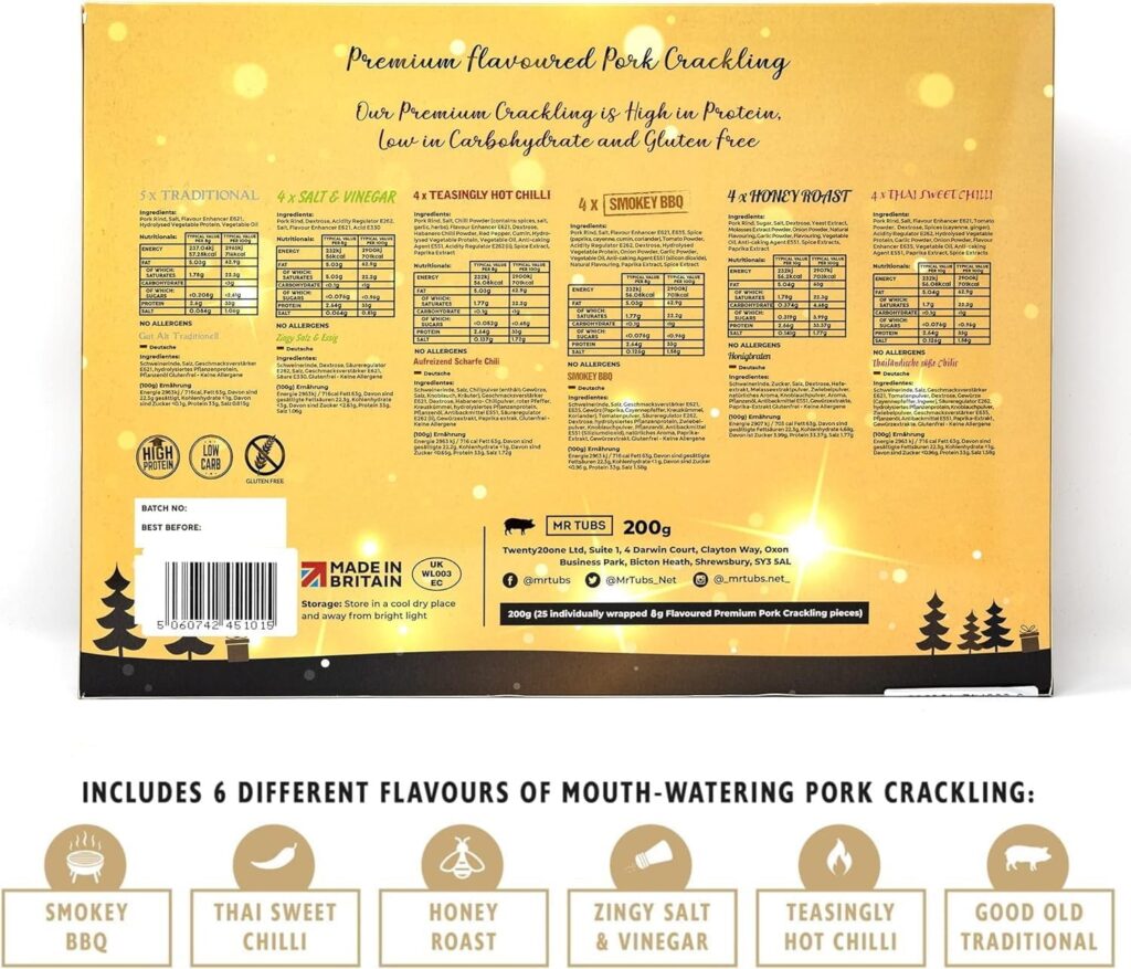 Mr Tubs Pork Crackling Advent Calendar
