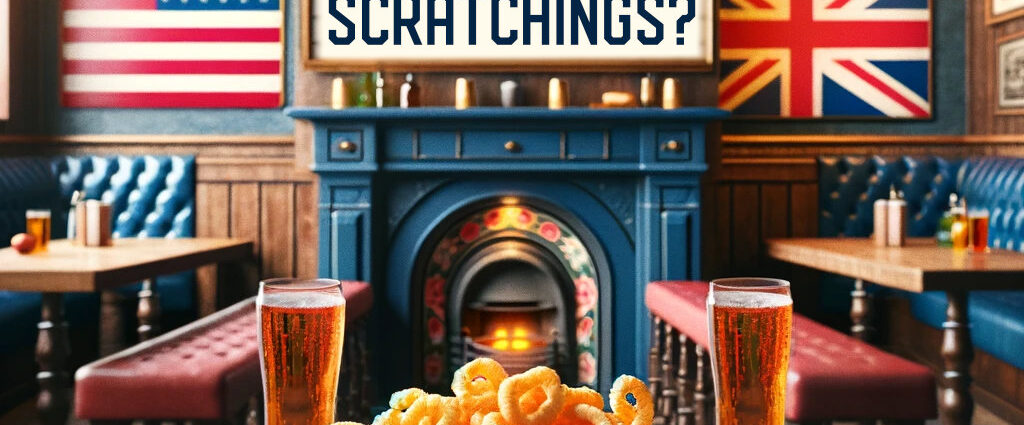 What do Americans call pork scratchings?
